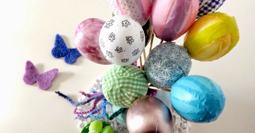 Uova di Pasqua decorate e creative.