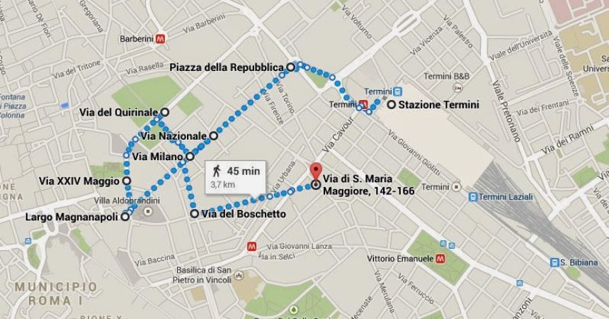 Itinerario romano tra il rione Monti ed il Rione Esquilino