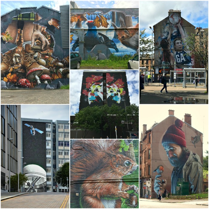 Collage Glasgow murales