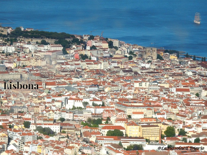 Lisbona vista panoramica aerea